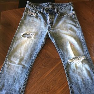 Men’s Diesel Distressed Size 30 Blue Jeans